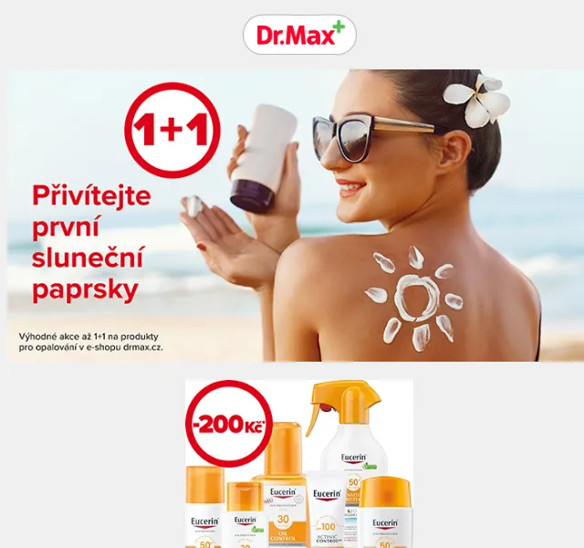Dr.Max E-shop: opalovací krémy se slevou až 25 % a 1+1 – červenec 2026 | Nuslet.cz