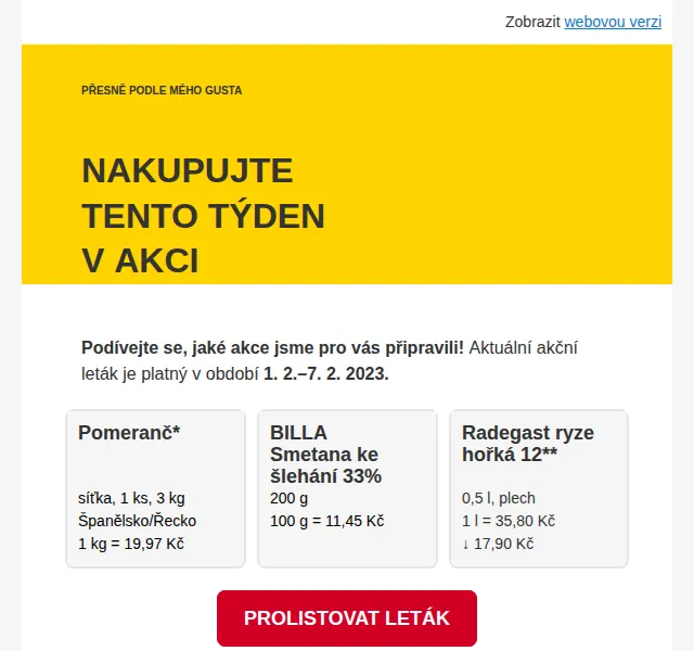 Billa: Pomeranče XXL za 59,90 Kč a Borges olej za 209,90 Kč – únor 2023 | Nuslet.cz