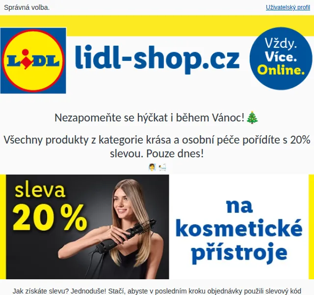 Lidl: Krása a péče se slevou 20 % – červenec 2026 | Nuslet.cz