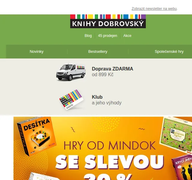 KnihyDobrovsky.cz: Deskovky s 30% slevou a knižní balíčky – červenec 2026 | Nuslet.cz
