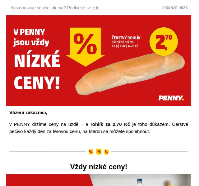 Penny: Rohlík za 2,70 Kč – velikonoční nabídka duben 2025 | Nuslet.cz