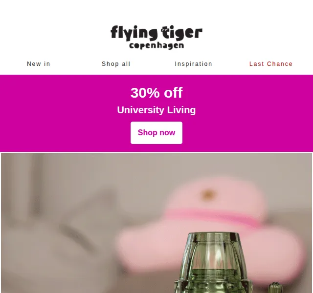 Flying Tiger Copenhagen: 30% sleva na University Living – září 2026 | Nuslet.cz