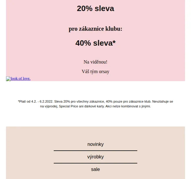orsay: 20% sleva na vše & 40% pro členky klubu – červen 2026 | Nuslet.cz