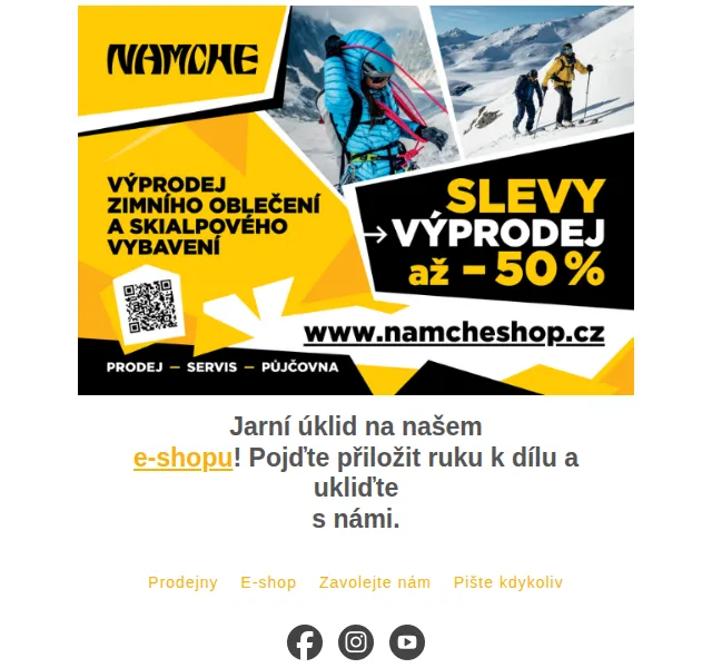 Namcheshop: výprodej zimního oblečení a skialpů – červenec 2026 | Nuslet.cz