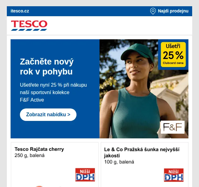 Tesco: Vše pro zdravý životní styl a sleva 25% – červenec 2026 | Nuslet.cz