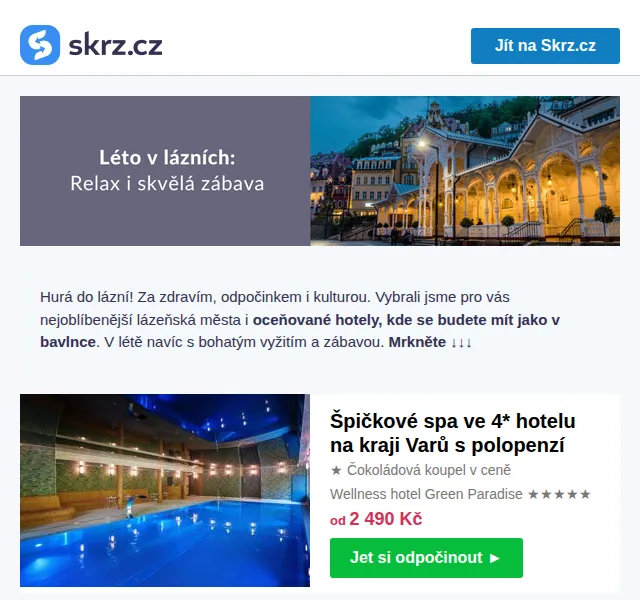 Skrz.cz: Lázeňské pobyty s wellness – červenec 2026 | Nuslet.cz