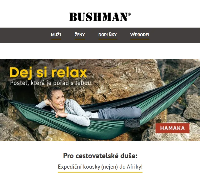 BUSHMAN: Expediční výbava a pozvánka na veletrh – červenec 2026 | Nuslet.cz