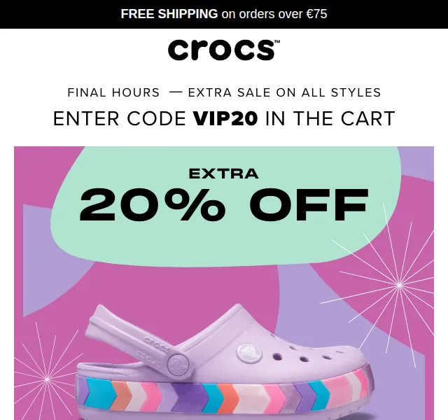Crocs: extra 20% sleva na výprodej – červen 2026 | Nuslet.cz