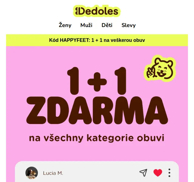 Dedoles: 1+1 na veškerou obuv – červenec 2026 | Nuslet.cz