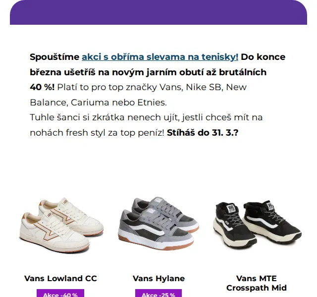 Snowboard Zezula: Tenisky Nike, Vans – sleva až 40 % | Nuslet.cz