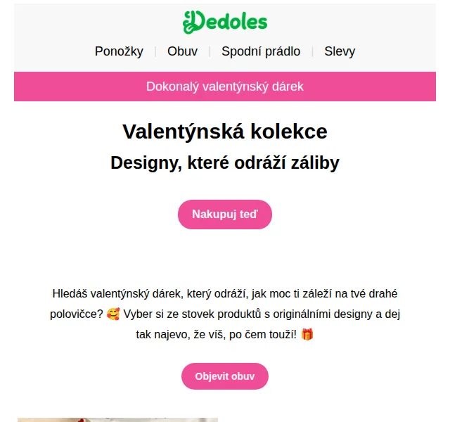 Dedoles.cz: Valentýnská kolekce s potiskem – červen 2026 | Nuslet.cz