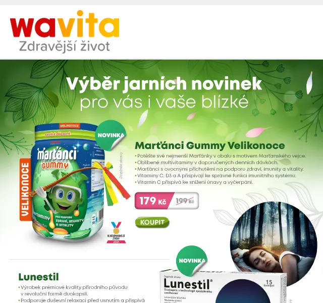 Wavita: Novinky od 139 Kč – Marťánci, Kamistad, Ladival, Lunestil – červen 2026 | Nuslet.cz