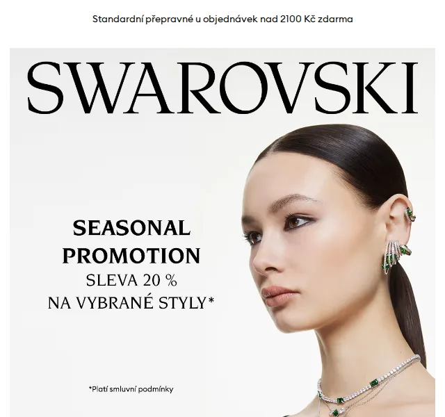 Swarovski: Slevy až 20 % na vybrané šperky a hodinky – březen 2025 | Nuslet.cz