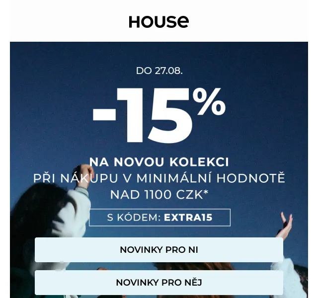 HOUSE: Sleva 15 % na školní outfit – červen 2026 | Nuslet.cz