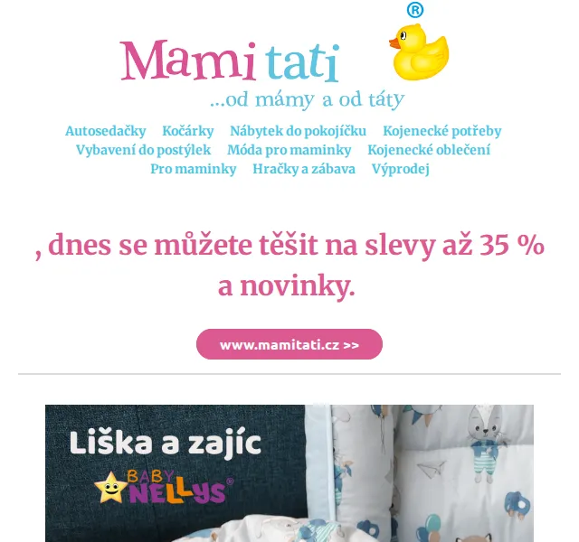Mamitati: Slevy až 35 % na overálky a doplňky – červen 2026 | Nuslet.cz