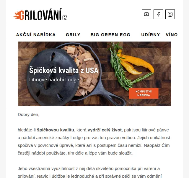 Grilování.cz: Nádobí Lodge od 969 Kč – červenec 2026 | Nuslet.cz