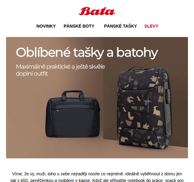 Baťa: Kolekce tašek a batohů s dopravou zdarma – červen 2026 | Nuslet.cz