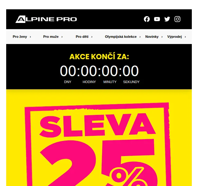 ALPINE PRO: SLEVA 25% na veškerý sortiment – červen 2026 | Nuslet.cz
