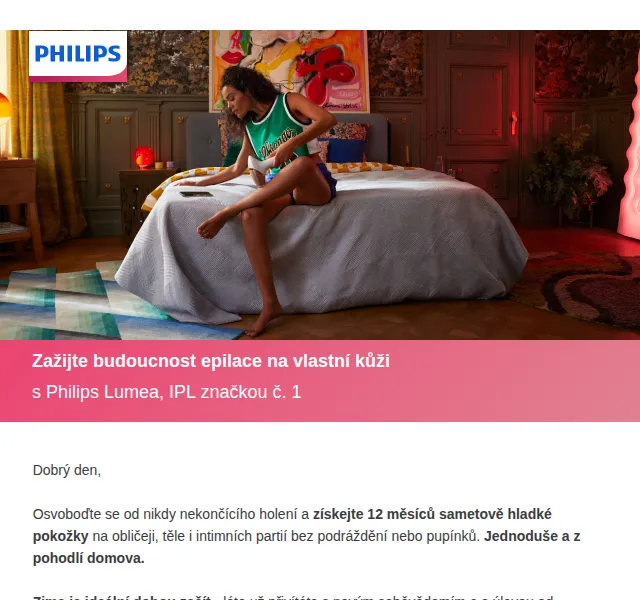 Philips: Sleva na Lumea IPL epilátory – červenec 2026 | Nuslet.cz