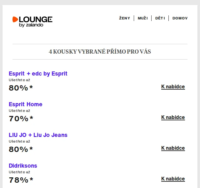 Lounge by Zalando: Esprit, LIU JO & Didriksons – červenec 2026 | Nuslet.cz