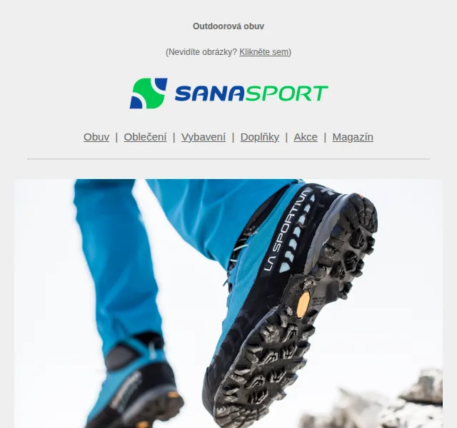 Sanasport: Extra sleva 15 % na outdoorovou obuv – červen 2026 | Nuslet.cz
