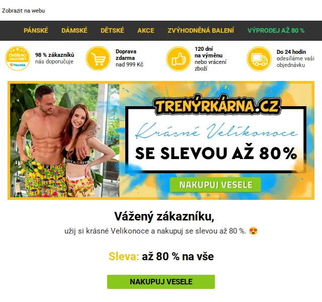 Lukáš z Trenýrkárna.cz: sleva až 80 % na vše – červen 2026 | Nuslet.cz