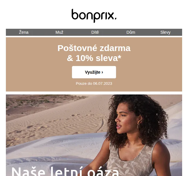 Bonprix: 10% sleva + poštovné zdarma na šaty – červenec 2026 | Nuslet.cz