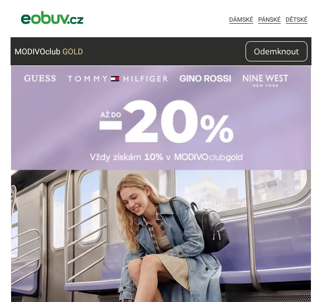 eobuv.cz: Slevový kód HAPPY -20 % – srpen 2026