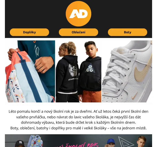 AD Sport: Back to School – Nike, Adidas, Puma | Srpen