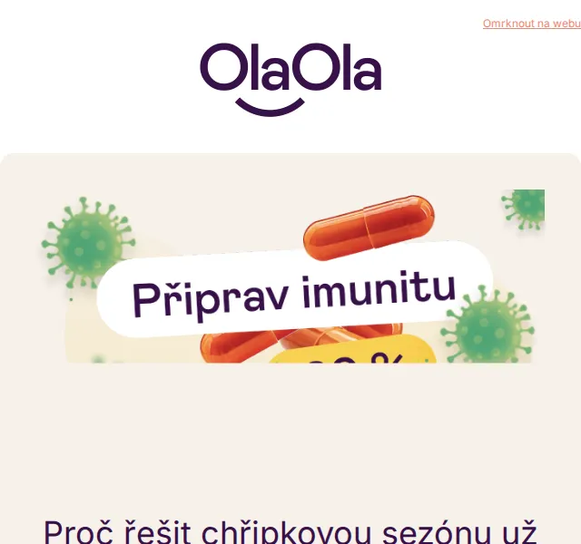 OlaOla: slevový kód -20 % na imunitu – září 2026