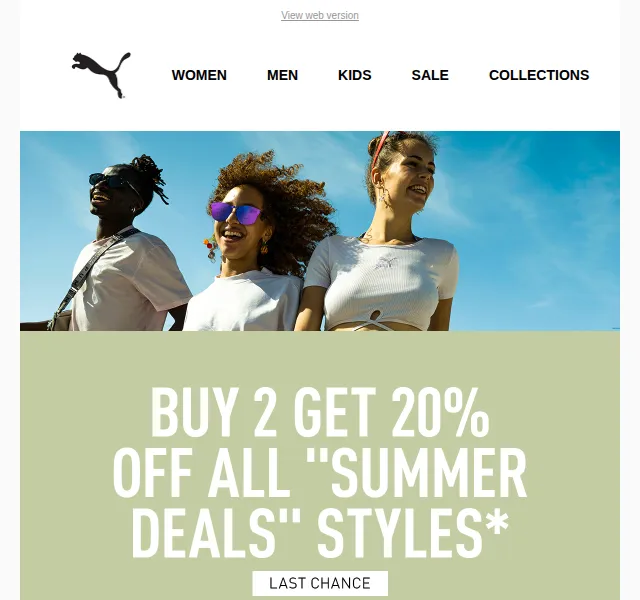PUMA: Summer Deal – sleva 20 % na 2 kusy – červen 2026 | Nuslet.cz