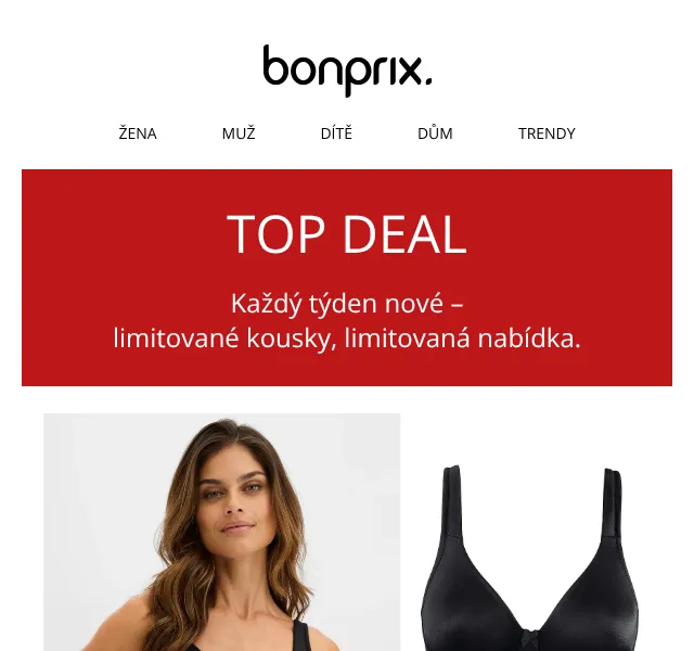 Bonprix: TOP DEALS týdne – Sleva až 50 % – Srpen 2026