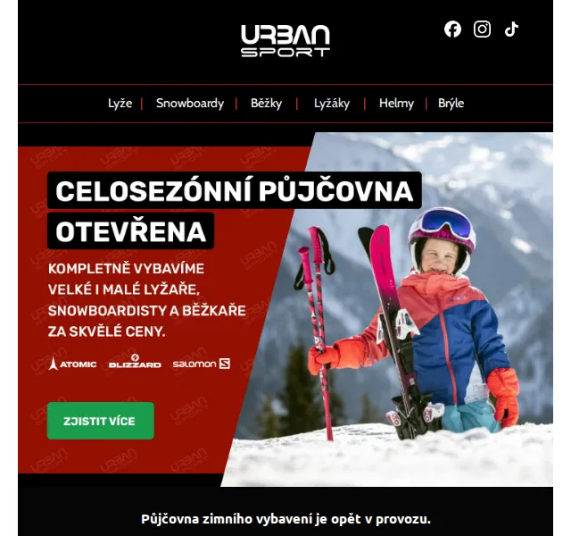 Urban-Sport: Půjčovna zimního vybavení – červen 2026 | Nuslet.cz