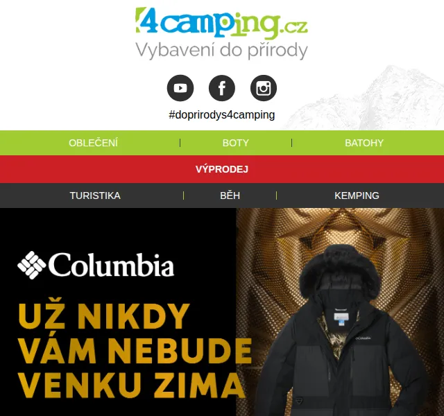 4camping.cz: Columbia zimní slevy + soutěž – červen 2026 | Nuslet.cz