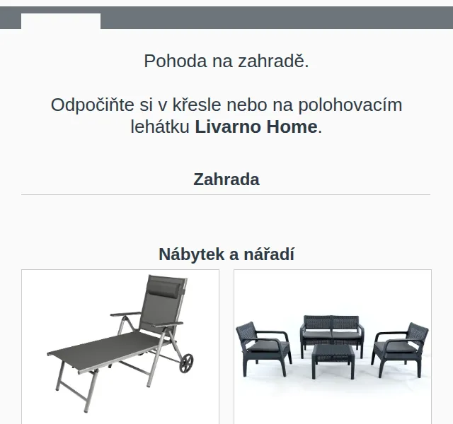 Lidl: Hliníkové lehátko Livarno Home za 1 999 Kč – červen 2026 | Nuslet.cz