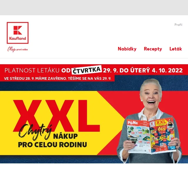 Kaufland: XXL chytrý nákup – slevy až 54 % – červen 2026 | Nuslet.cz