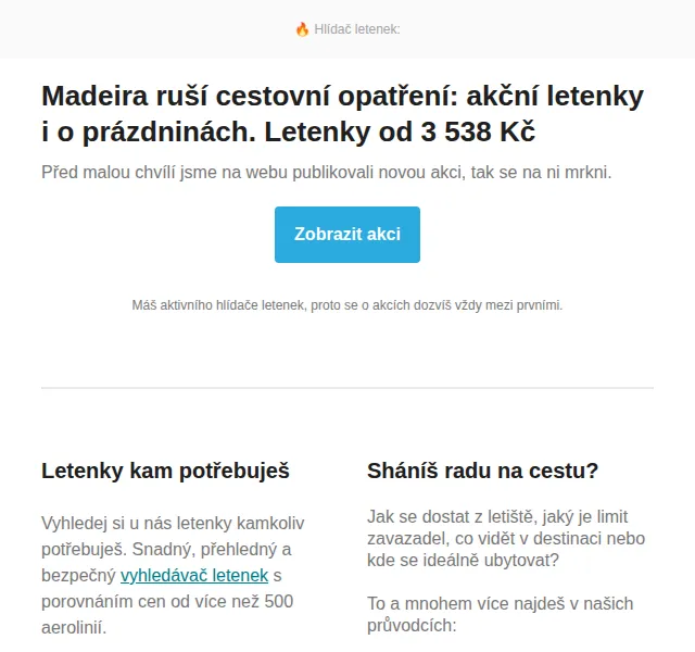 Cestujlevne.com: Madeira ruší opatření – letenky od 3 538 Kč – červen 2026 | Nuslet.cz