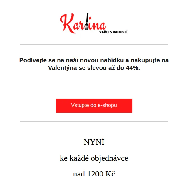 Karlina CZ: Sleva 44 % na valentýnské dárky + zástěra Magimix – červenec 2026 | Nuslet.cz