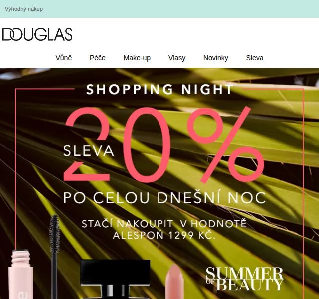 Douglas CZ: 20% sleva na vše při Shopping Night – červenec 2026 | Nuslet.cz