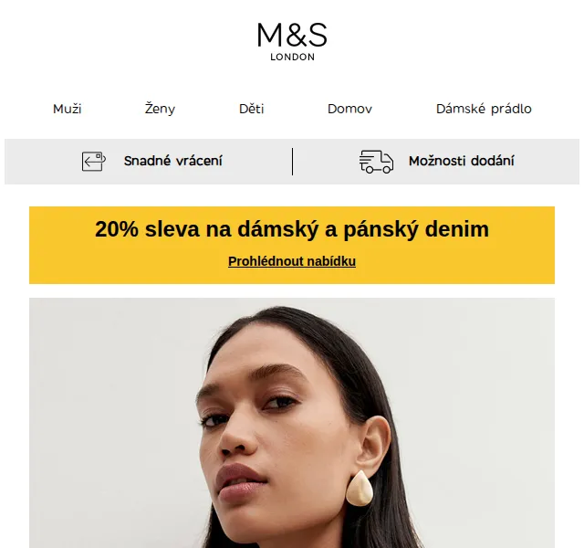 Marks and Spencer: 20% sleva na denim – červen 2026 | Nuslet.cz