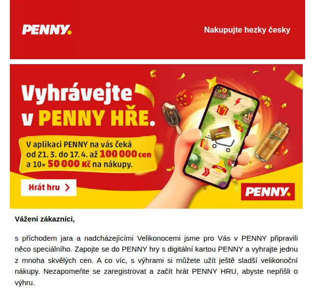 Penny: Velikonoční slevy a hra o ceny – červenec 2026 | Nuslet.cz