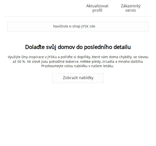 JYSK: Dny inspirace se slevou až 50 % – červenec 2026 | Nuslet.cz