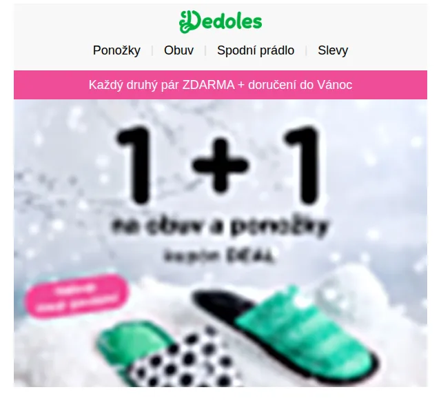 Dedoles.cz: 1+1 pár zdarma – prosinec 2026 | Nuslet.cz