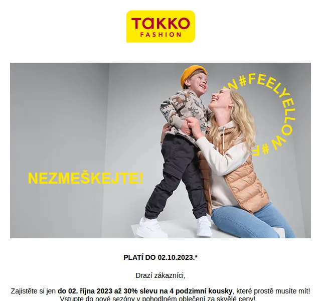 Takko Fashion: Podzimní slevy až 30 % na 4 kousky – červenec 2026 | Nuslet.cz