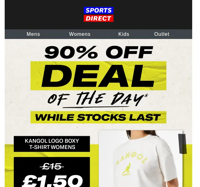 Sportsdirect.com: Tričko Kangol za 1,50 £ – červen 2026 | Nuslet.cz
