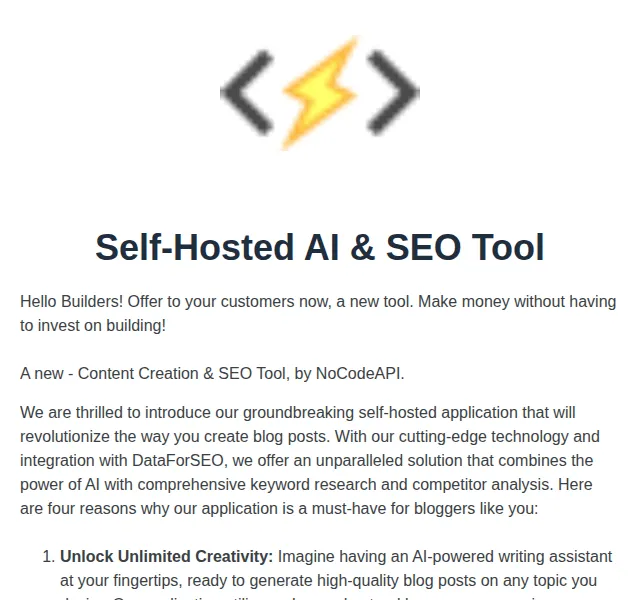 NoCodeAPI: Self-Hosted AI SEO nástroj – červen 2026 | Nuslet.cz