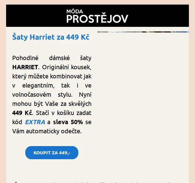 Móda Prostějov: Šaty Harriet za 449 Kč – červenec 2026 | Nuslet.cz