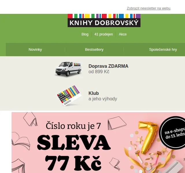 KnihyDobrovsky.cz: 77 Kč sleva na nákup nad 500 Kč – červen 2026 | Nuslet.cz