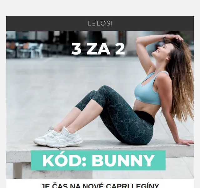 LELOSI: 3+2 capri legíny kód BUNNY – červen 2026 | Nuslet.cz