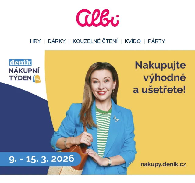 Albi: 15% sleva na vše – červenec 2026 | Nuslet.cz